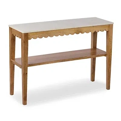 Kirkland's Marble And Wood Ayla Console Table In Multi