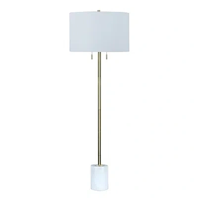 Kirkland's Marble Column Floor Lamp In White