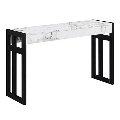 Kirkland's Marble Monterey Console Table In White