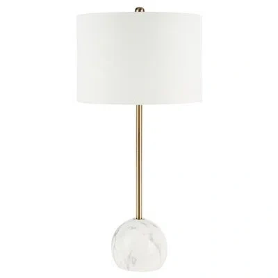 Kirkland's Marble Sphere Table Lamp In White