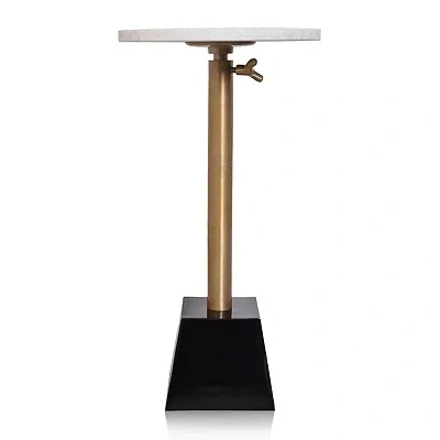 Kirkland's Marble Top Tapered Base Accent Table In Multi