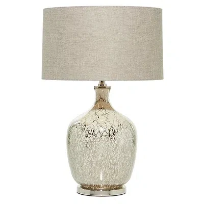 Kirkland's Marbled Mercury Glass Table Lamp In Brown