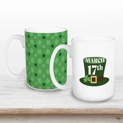 Kirkland's March 17th Shamrock Mugs In White