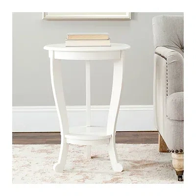 Kirkland's Marion Pedestal Accent Table In White