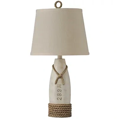 Kirkland's Martha's Vineyard White Buoy Table Lamp In Brown