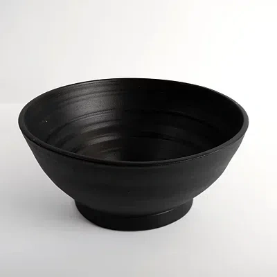 Kirkland's Matte Black Footed Stoneware Bowl