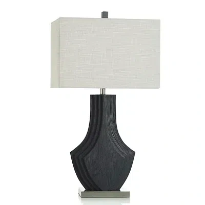Kirkland's Matte Black Layered Table Lamp In Multi