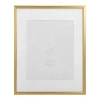 Kirkland's Matte Gold Rectangular Picture Frame In White