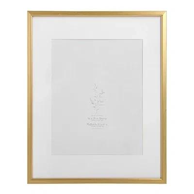 Kirkland's Matte Gold Rectangular Picture Frame In White