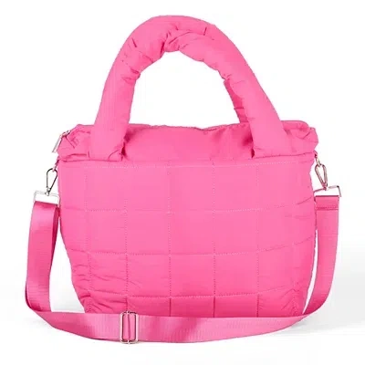 Kirkland's Matte Pink Woven Puffy Tote