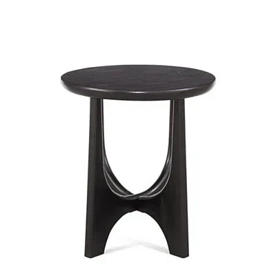 Kirkland's Matte Round Accent Table In Black