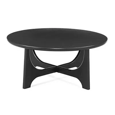 Kirkland's Matte Round Coffee Table In Black