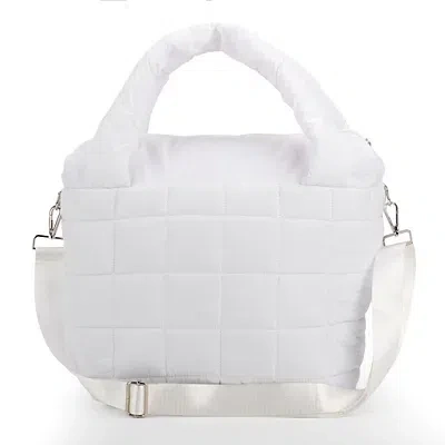 Kirkland's Matte White Woven Puffy Tote