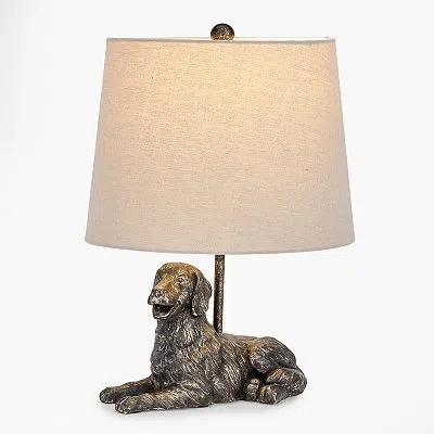 Kirkland's Maui Laying Retriever Table Lamp In Brown