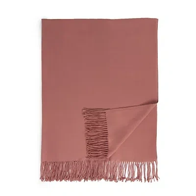 Kirkland's Mauve Bamboo Blend Fringe Throw In Pink