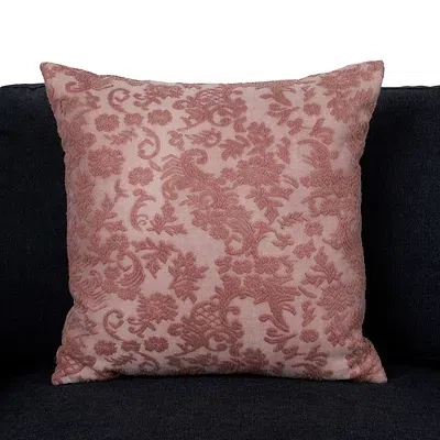 Kirkland's Mauve Embroidered Jacquard Pillow In Pink