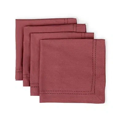 Kirkland's Mauve Hemstitch Cotton Napkins In Pink