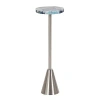 Kirkland's Maya Silver And Blue Agate Accent Table In Blue