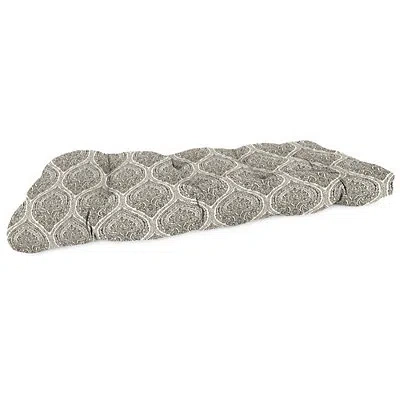 Kirkland's Medallion Tufted Outdoor Bench Cushion In Brown