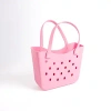 Kirkland's Medium Light Pink Curve Carry-all Basket Tote In Pink