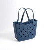 Kirkland's Medium Navy Blue Curve Carry-all Basket Tote In Blue