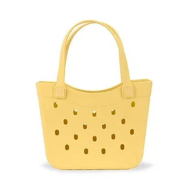 Kirkland's Medium Yellow Curve Carry-all Basket Tote