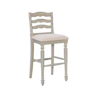 Kirkland's Melvin Distressed Whitewash Bar Stool
