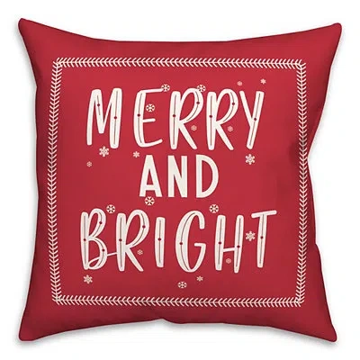Kirkland's Merry And Bright Throw Pillow In Red