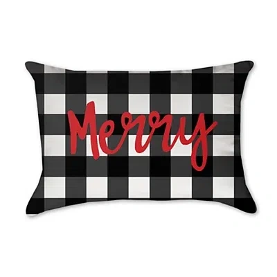 Kirkland's Merry Buffalo Check Pillow In Multi