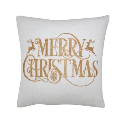 Kirkland's Merry Christmas Pillow In White