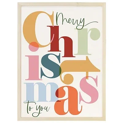 Kirkland's Merry Christmas To You Wall Plaque In Multi