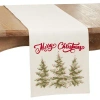 Kirkland's Merry Christmas Trees Table Runner In Multi