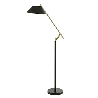 Kirkland's Metal & Brass Angled Arm Task Floor Lamp In Multi