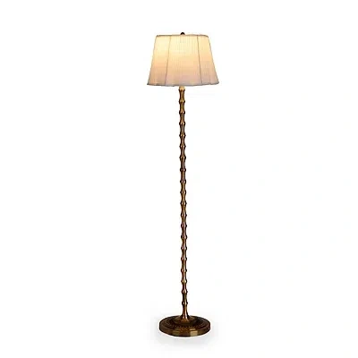 Kirkland's Metal Bamboo Floor Lamp In White