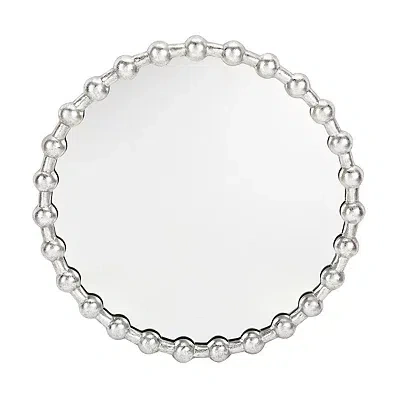 Kirkland's Metal Beaded Frame Mirror In Silver