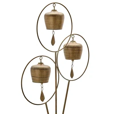 Kirkland's Metal Bells Yard Stake In Brown