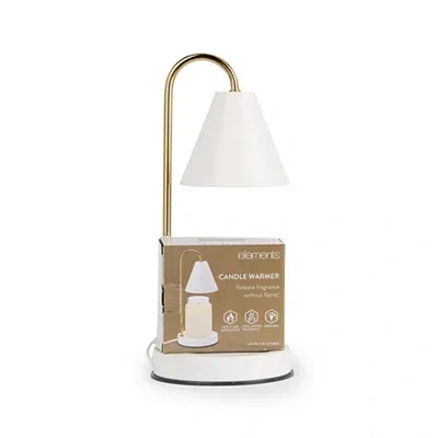 Kirkland's Metal Cone Shade Candle Warmer Lamp In White