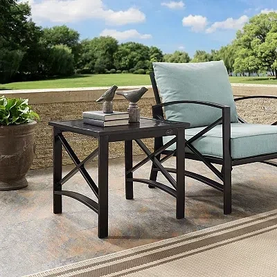 Kirkland's Metal Dayton Outdoor Side Table In Black
