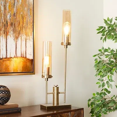 Kirkland's Metal Double Stem Table Lamp In Multi