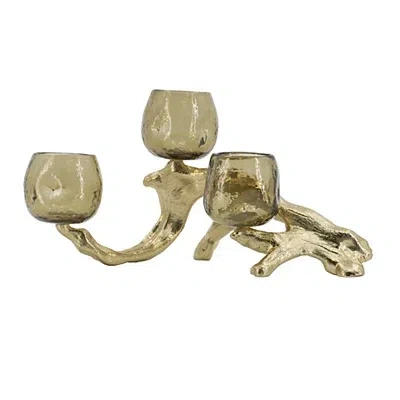 Kirkland's Metal Driftwood Votive Candle Holder In Gold