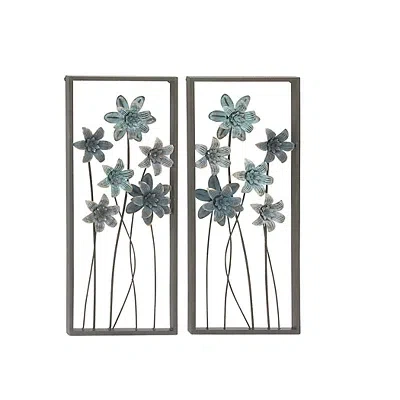 Kirkland's Metal Floral Panel Wall Plaques In Multi