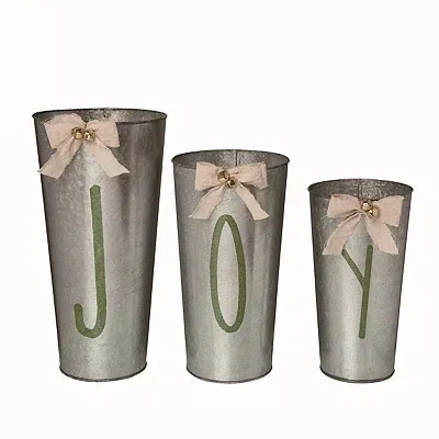 Kirkland's Metal Joy Buckets In Gray