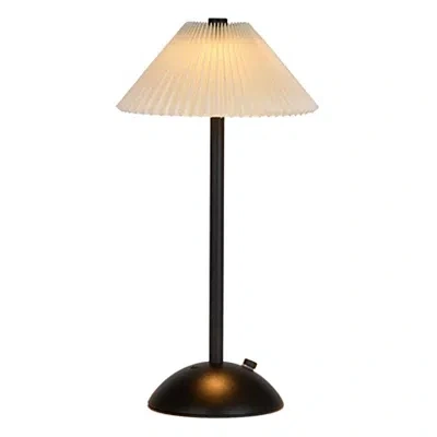 Kirkland's Metal Led Table Lamp With Fluted Shade In White