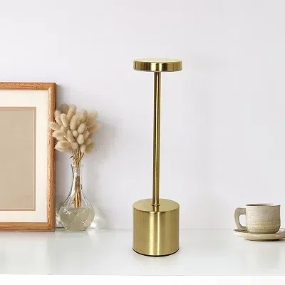 Kirkland's Metal Magic Disc Cordless Lamp In Gold