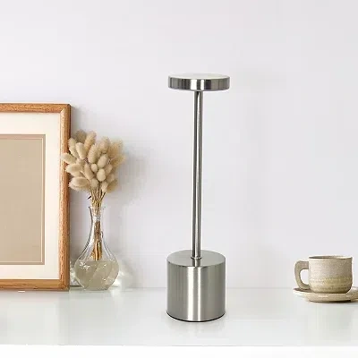 Kirkland's Metal Magic Disc Cordless Lamp In Silver