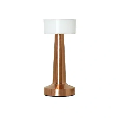 Kirkland's Metal Modern Mushroom Cordless Lamp In Brown