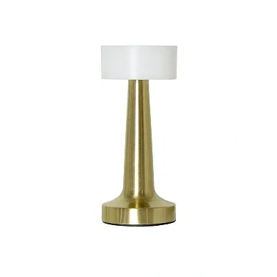 Kirkland's Metal Modern Mushroom Cordless Lamp In Gold