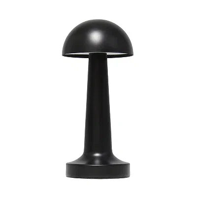 Kirkland's Metal Mushroom Mini Cordless Lamp In Black