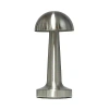 Kirkland's Metal Mushroom Mini Cordless Lamp In Silver