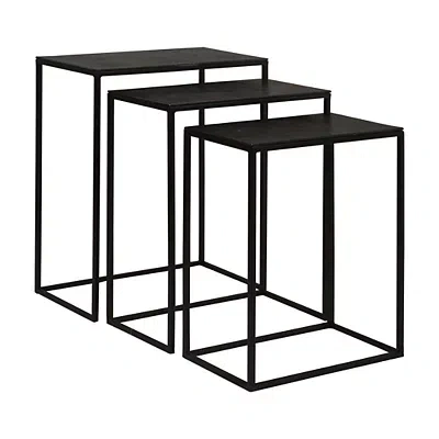 Kirkland's Metal Nesting Side Tables In Black